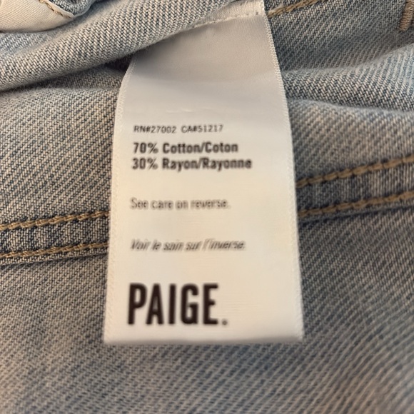 PAIGE distressed frayed adorable cropped jean jacket from Bloomingdale’s - Picture 12 of 15